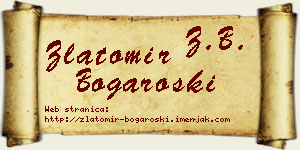 Zlatomir Bogaroški vizit kartica